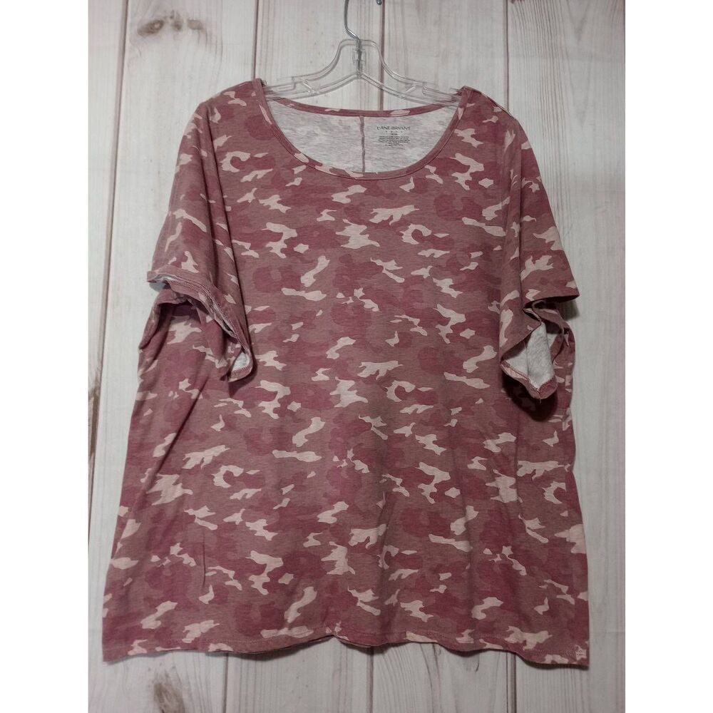 Lane Bryant Shirt Ladies 18 Pink‎ Camouflage